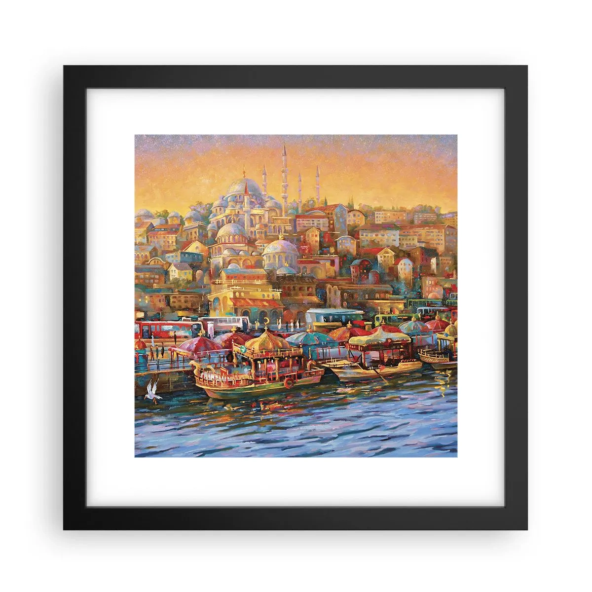 Plakat w czarnej ramie - Stambulska opowieść - 30x30 cm