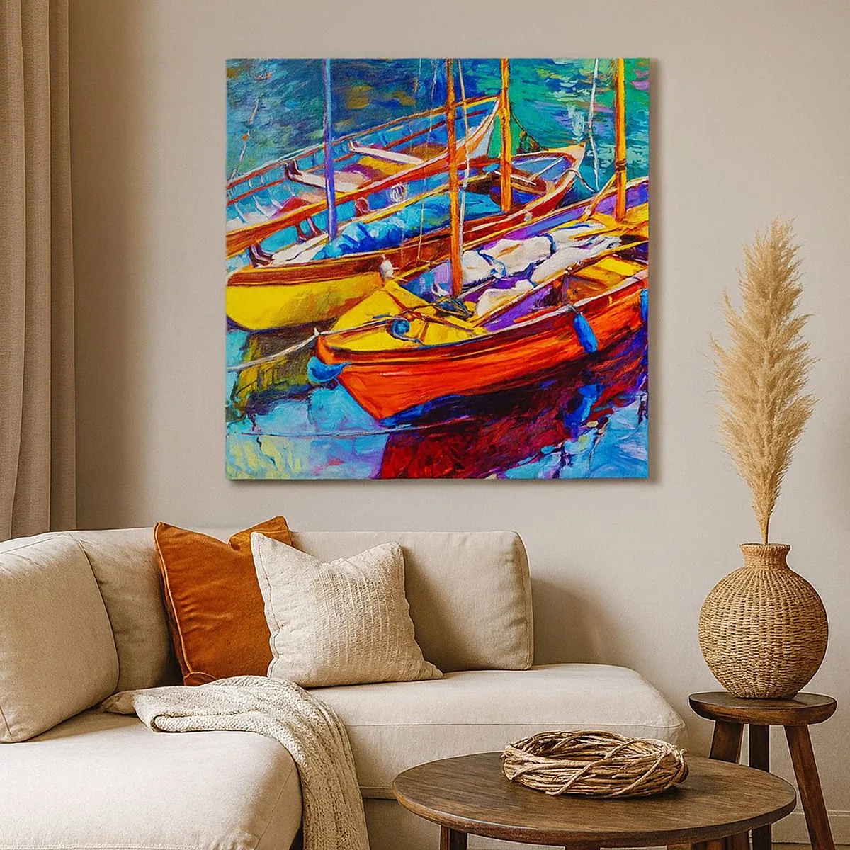 Obraz na płótnie - Na wodzie gęstej od barw - 30x30 cm