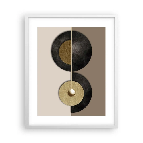 Plakat w białej ramie - Wariacje wokół koła - 40x50 cm
