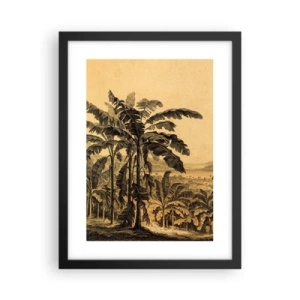 Plakat w czarnej ramie - w kolonialnym klimacie - 30x40 cm