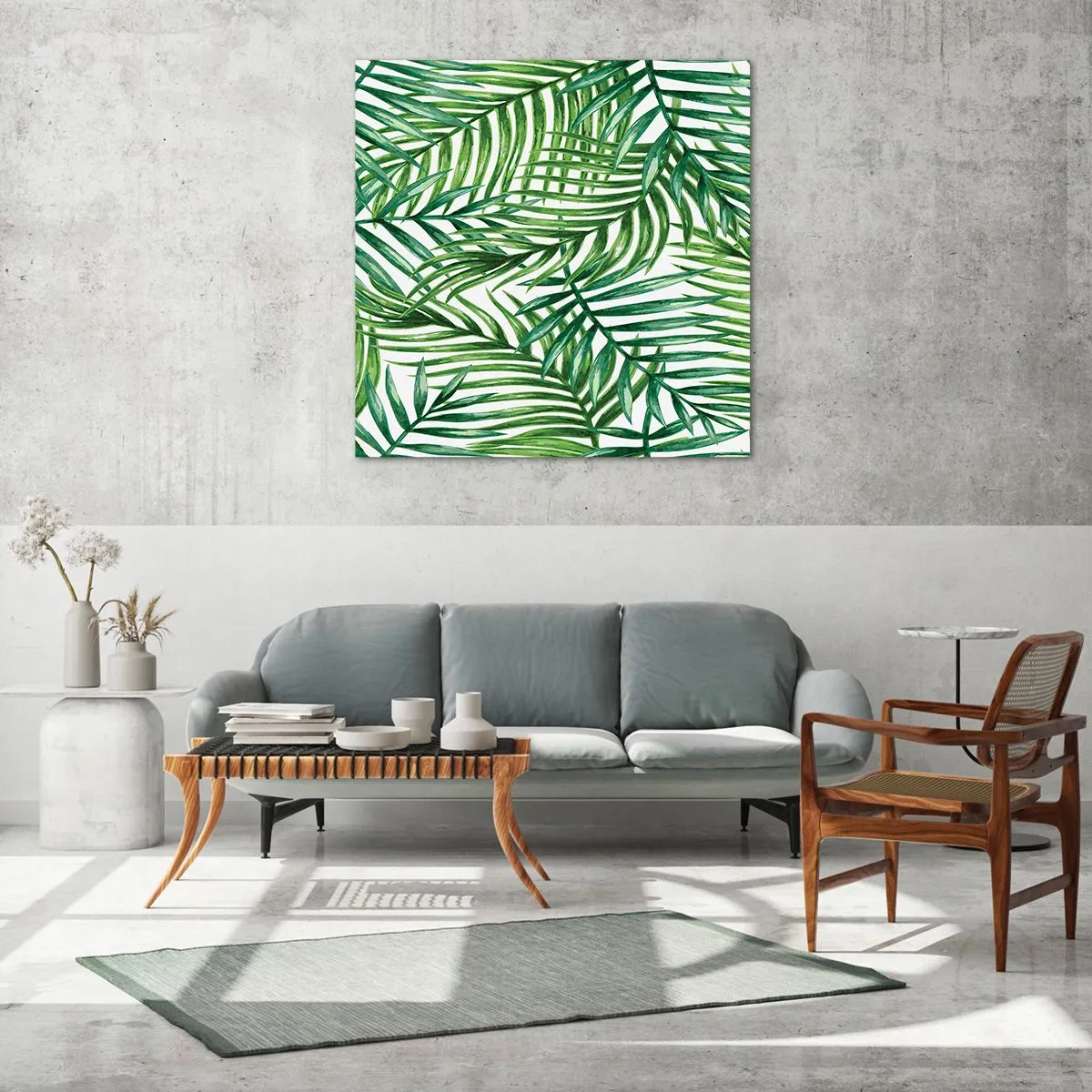 Obraz na szkle - Pod zielonym baldachimem - 50x50 cm