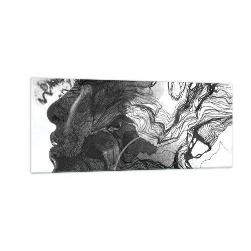 Obraz na szkle - Zaplątana w marzeniach - 100x40 cm