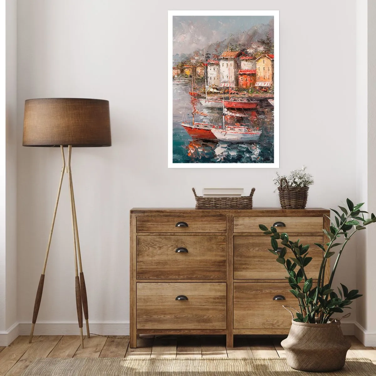 Plakat - Romantyczna przystań - 70x100 cm