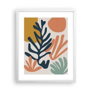 Plakat w białej ramie - Koralowe morza - 40x50 cm