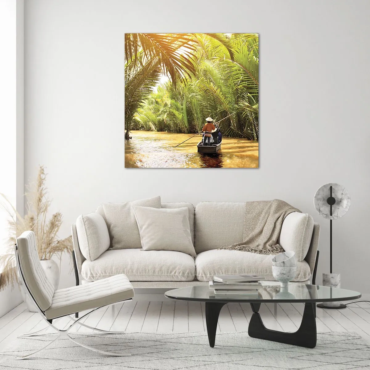 Obraz na szkle - Palmowym wąwozem - 70x70 cm