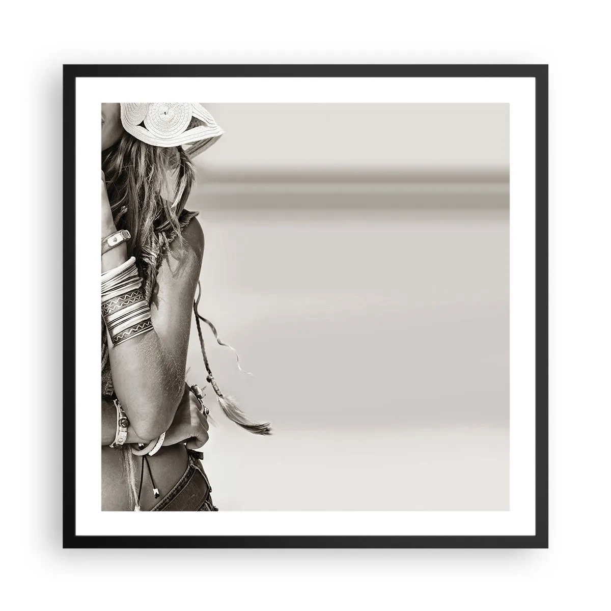 Plakat w czarnej ramie - Jak to dziewczyna - 60x60 cm