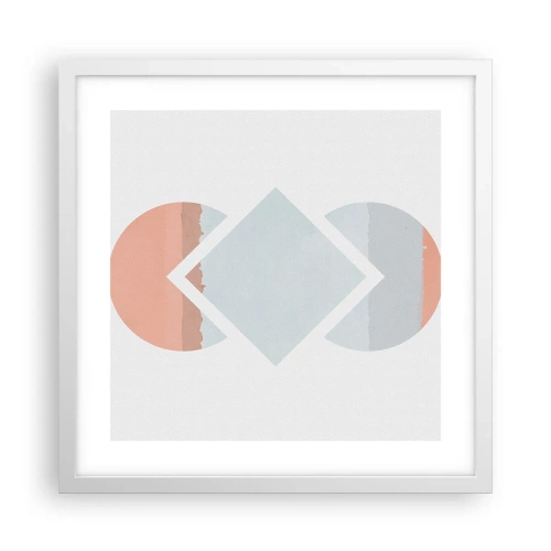 Plakat w białej ramie - Sytuacja jest jasna - 40x40 cm