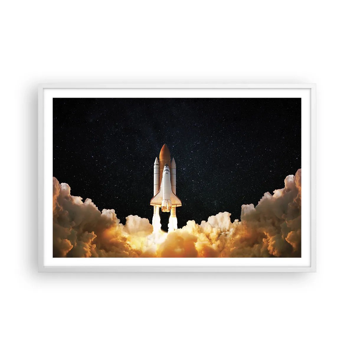 Plakat w białej ramie - Ad astra! - 91x61 cm