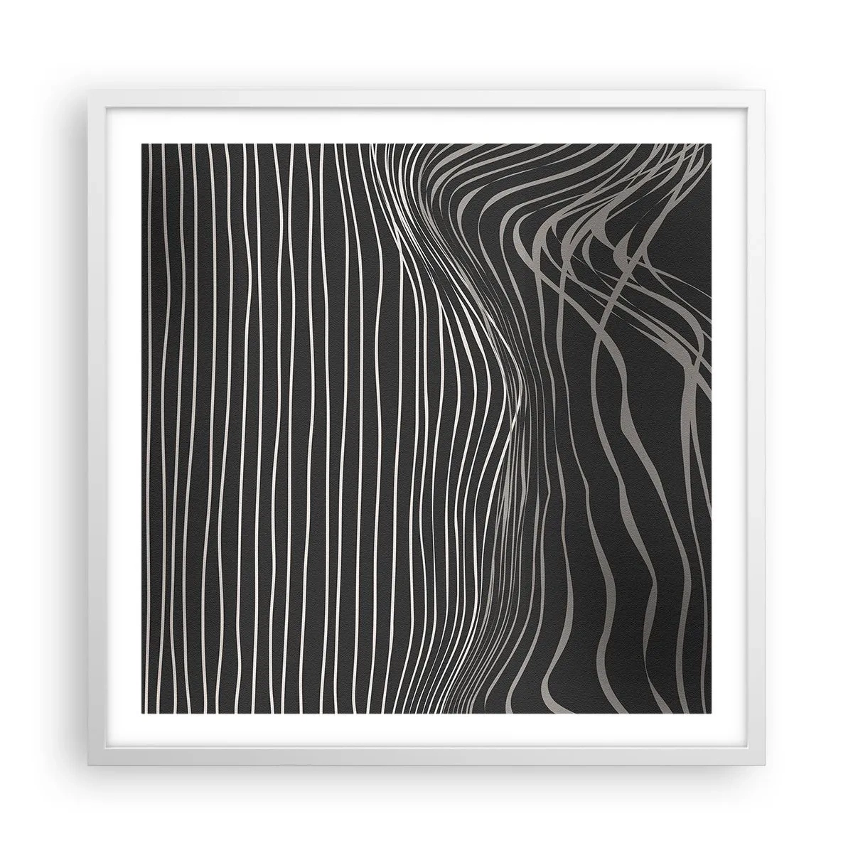 Plakat w białej ramie - Rytm i akcent - 60x60 cm