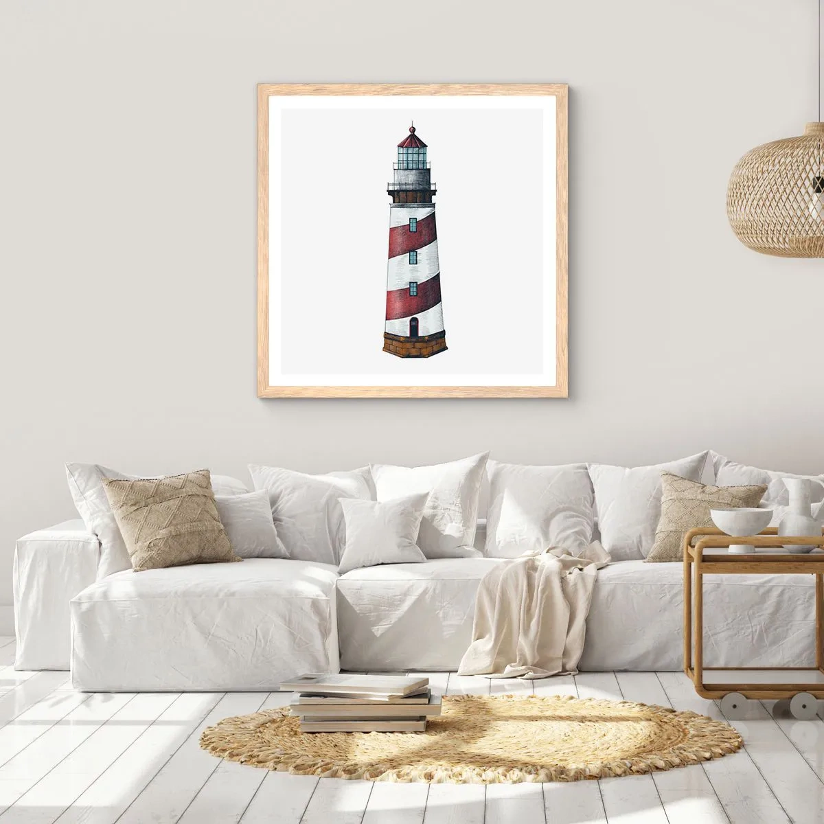 Plakat w ramie jasny dąb - Zawsze na straży - 30x30 cm