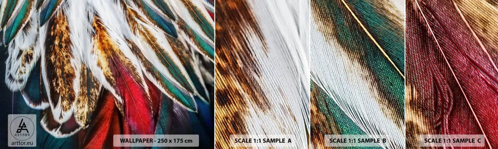 Fototapeta Próbka Samoprzylepna Deluxe Sticker - Tajemnice lotu - Abstrakcja, Sztuka, Boho - 100x30 cm