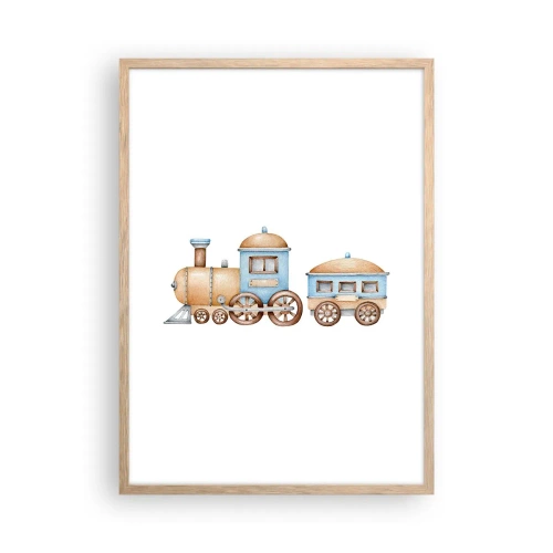Plakat w ramie jasny dąb - Stoi na stacji... - 50x70 cm