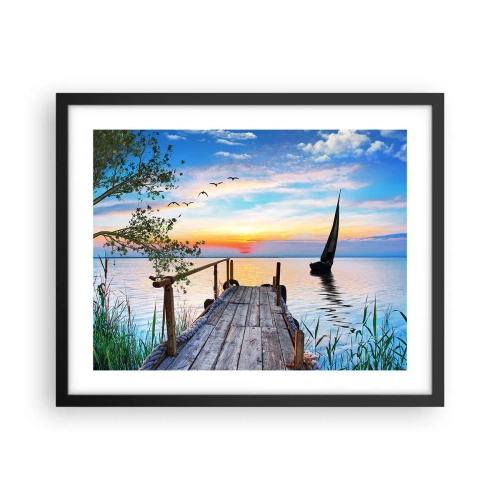 Plakat w czarnej ramie - Dobry wieczór - 50x40 cm