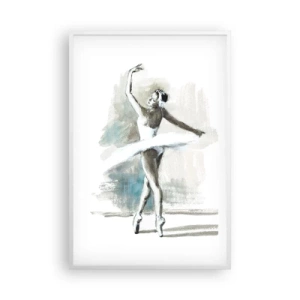 Plakat w białej ramie - Zaklęta w łabędzia - 61x91 cm