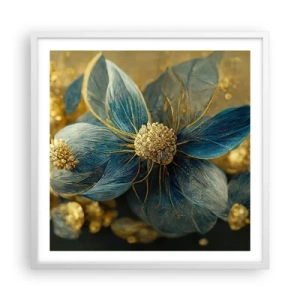 Plakat w białej ramie - Zakwitnąć złotem - 60x60 cm
