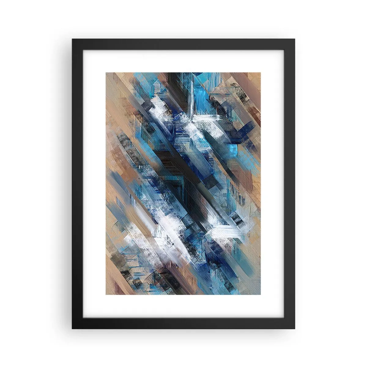 Plakat w czarnej ramie - Po błękitnym skosie - 30x40 cm