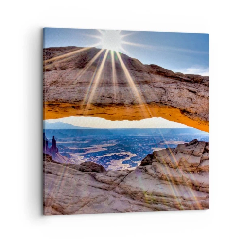 Obraz na płótnie - Przez skalną bramę - 50x50 cm