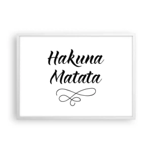 Plakat w białej ramie - Najlepsza rada - 70x50 cm