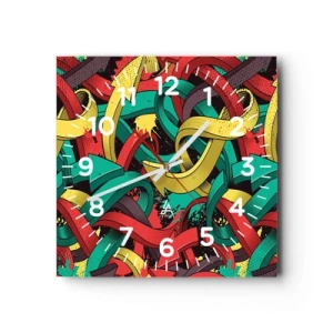 Zegar ścienny - Którędy do celu? - 30x30 cm