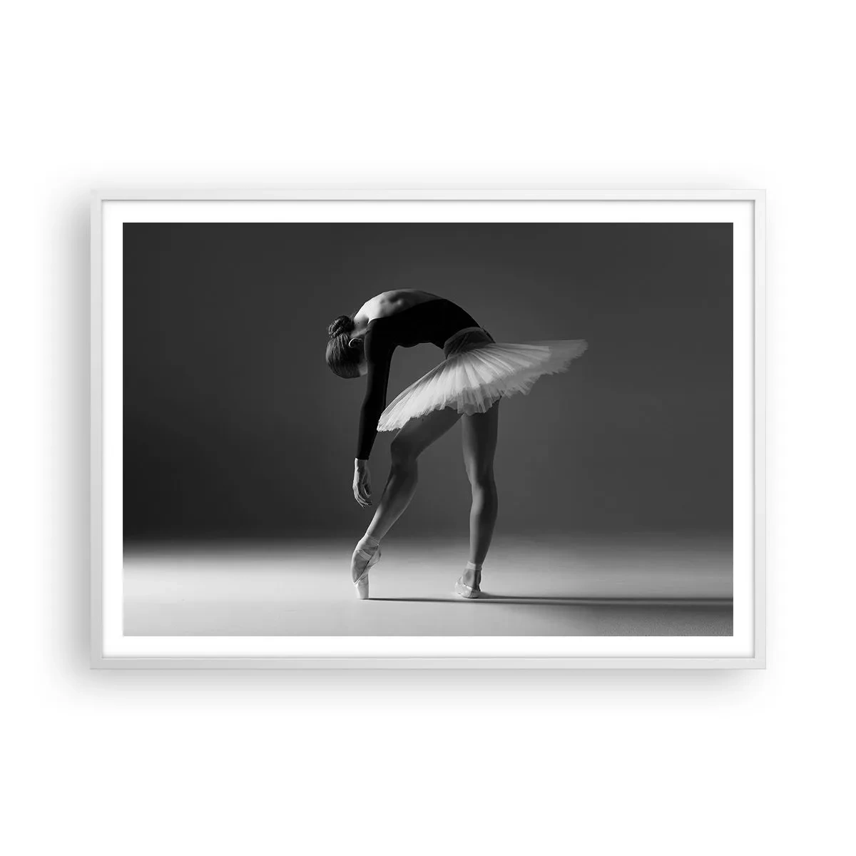 Plakat w białej ramie - Bella balerina - 100x70 cm