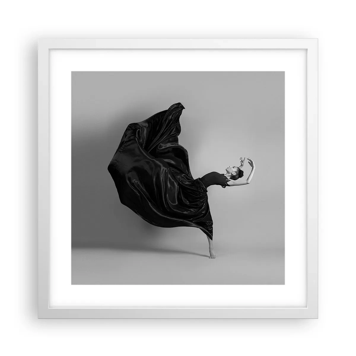 Plakat w białej ramie - Uskrzydlona muzyką - 40x40 cm