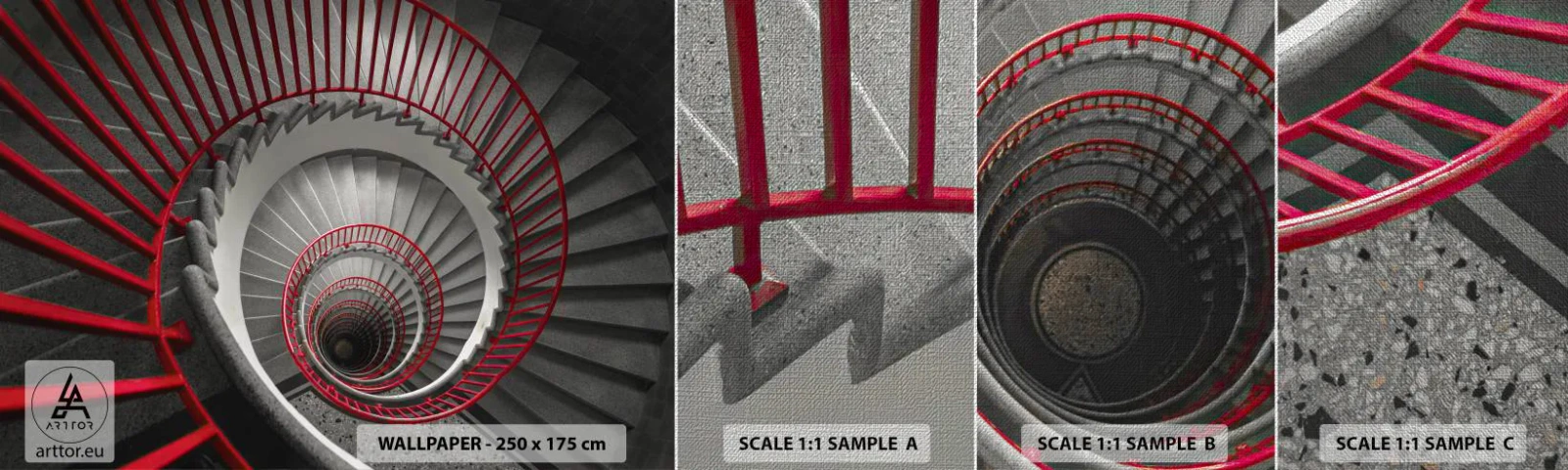 Fototapeta Próbka Premium Canvas - Zabawy architektury - Architektura, Schody, Industrialny - 100x30 cm