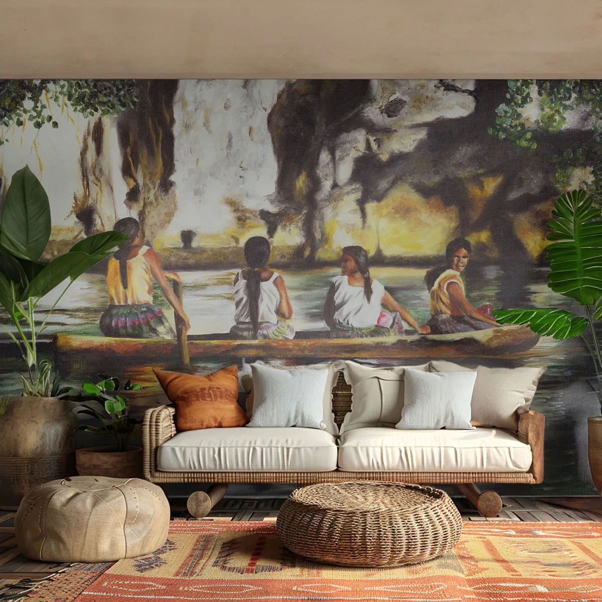 Fototapeta Samoprzylepna Deluxe Sticker - W polinezyjskim raju - Podróże, Krajobraz, Rzeka - 200x140 cm