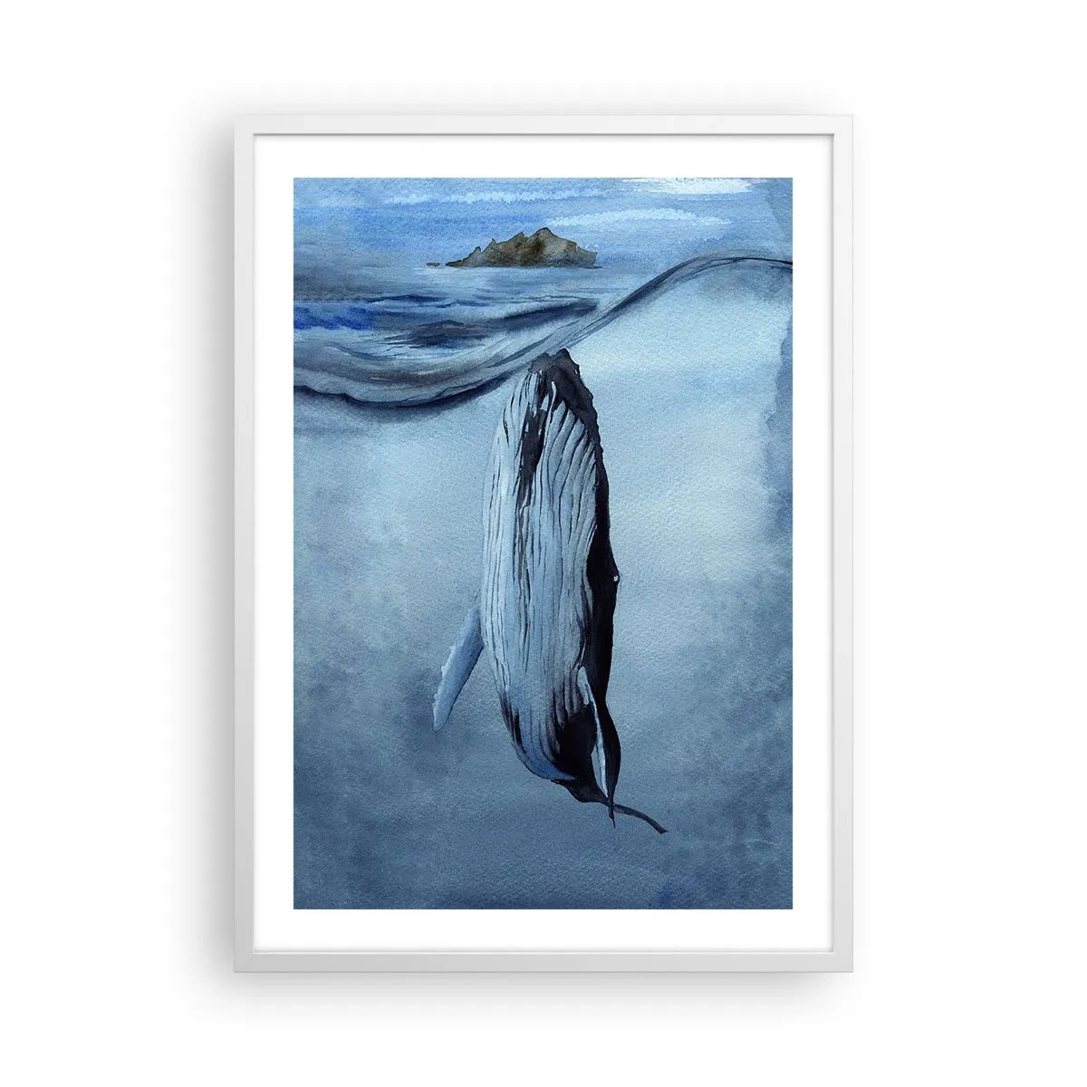 Plakat w białej ramie - Dwa światy północy - 50x70 cm