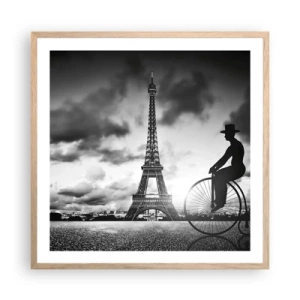 Plakat w ramie jasny dąb - Tęsknota do Belle Epoque - 60x60 cm
