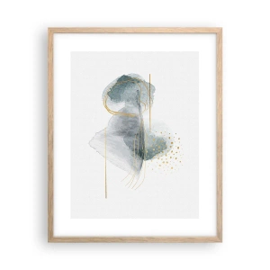 Plakat w ramie jasny dąb - O związkach szarości i złota - 40x50 cm