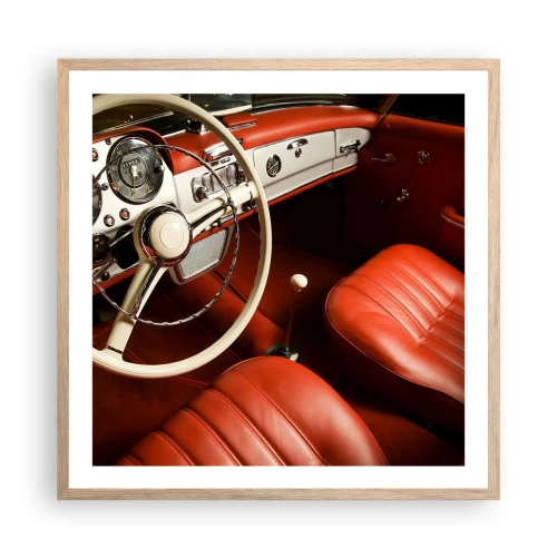 Plakat w ramie jasny dąb - Luksus w stylu vintage - 60x60 cm
