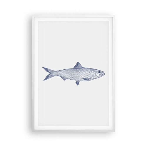 Plakat w białej ramie - Pozdrowienia z północnych mórz - 70x100 cm