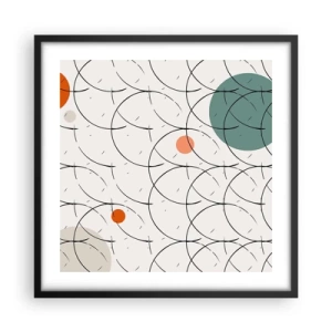 Plakat w czarnej ramie - W pop-artowym duchu - 50x50 cm