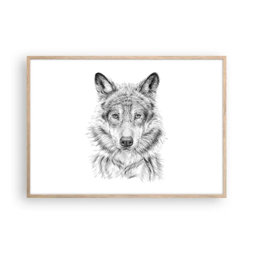 Plakat w ramie jasny dąb - Urodzony przywódca - 100x70 cm