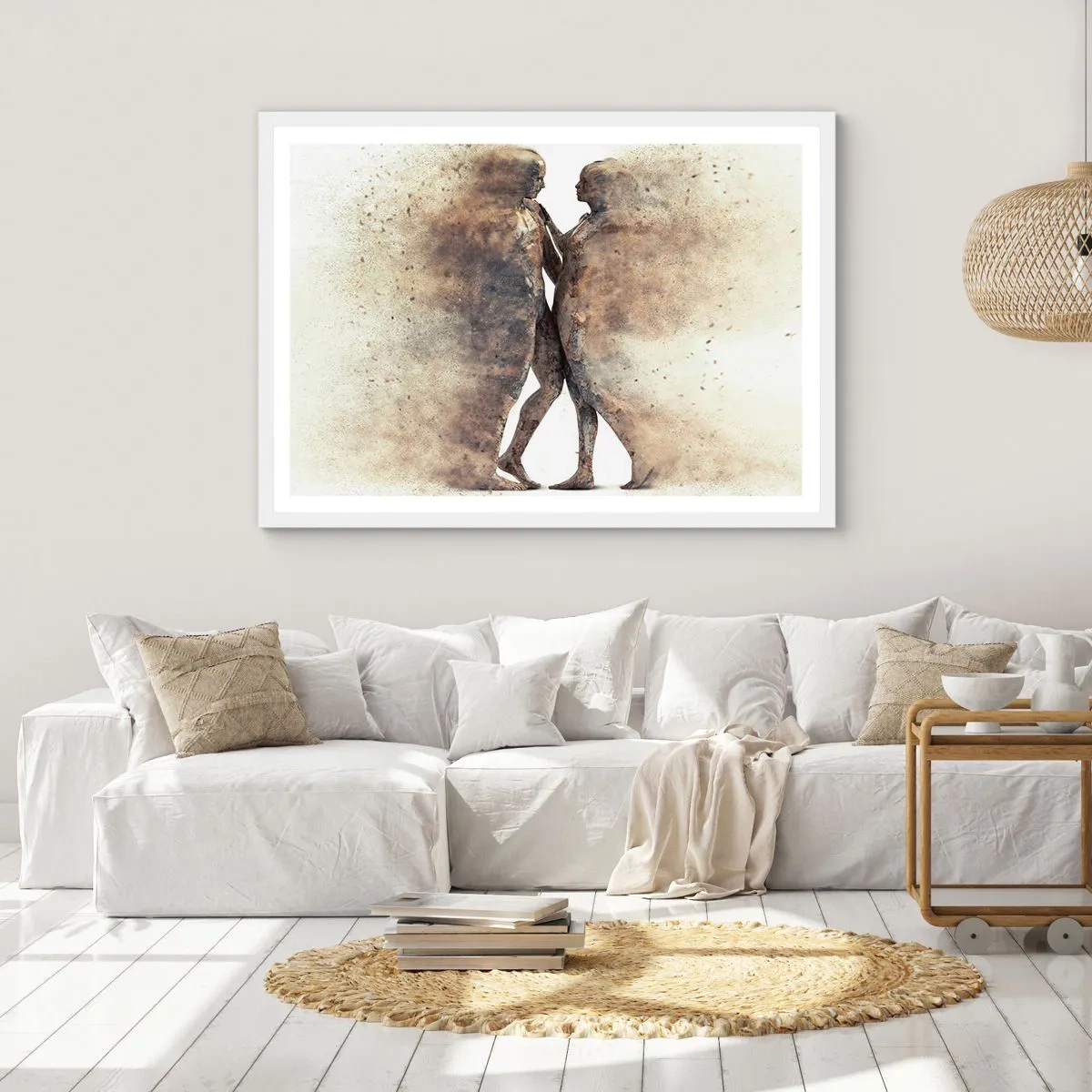 Plakat w białej ramie - Z prochu powstali, by kochać - 40x30 cm