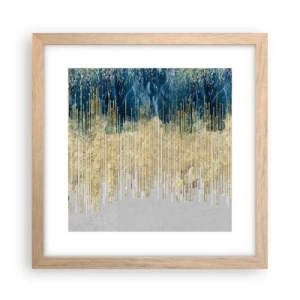 Plakat w ramie jasny dąb - Wyzłocona granica - 30x30 cm