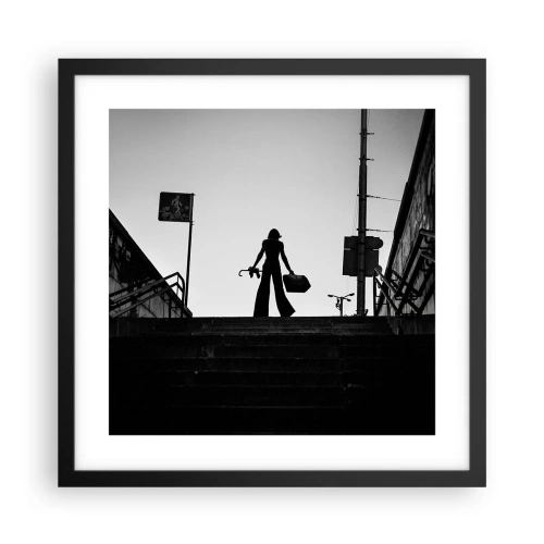 Plakat w czarnej ramie - Miejska wędrówka - 40x40 cm