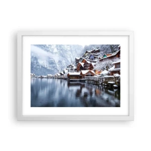 Plakat w białej ramie - W zimowej dekoracji - 40x30 cm
