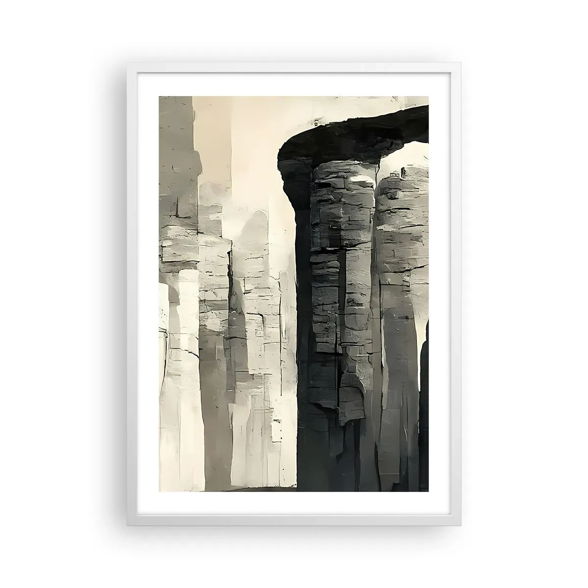 Plakat w białej ramie - Majestat antyku - 50x70 cm