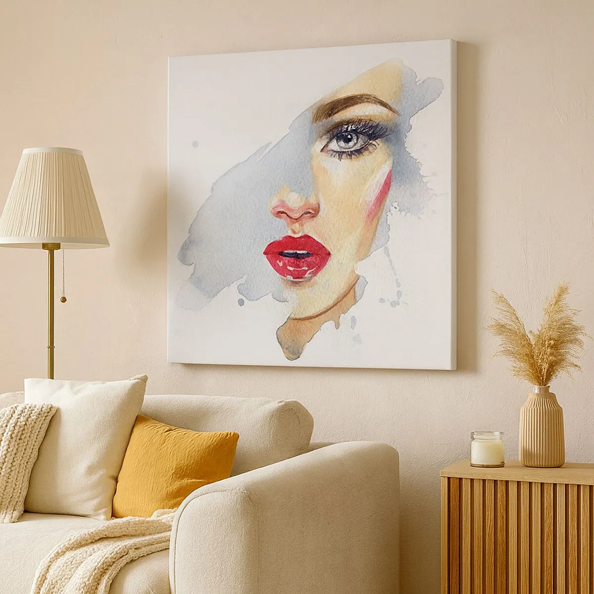 Obraz na płótnie - Odbicie w kropli wody - 30x30 cm