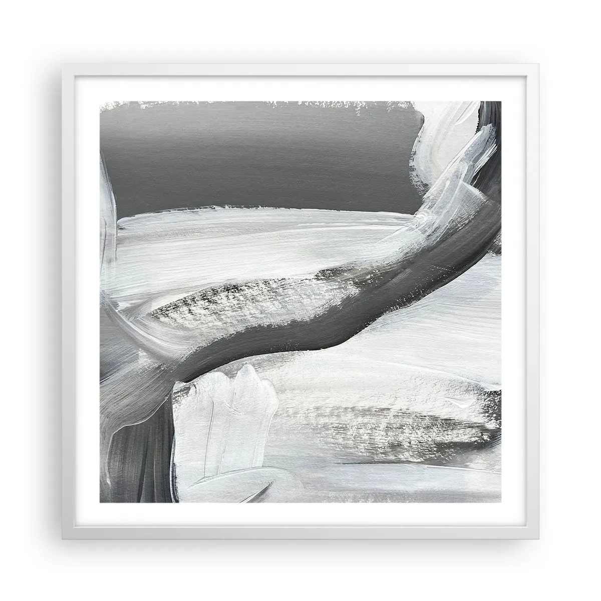 Plakat w białej ramie - Zdecydowanym ruchem - 60x60 cm