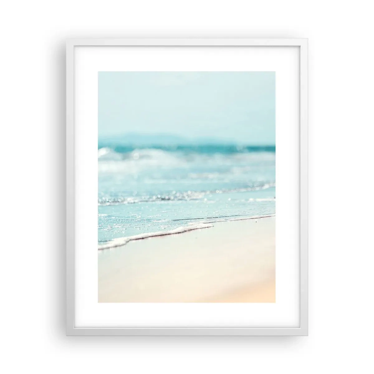 Plakat w białej ramie - Ciepło i szum - 40x50 cm