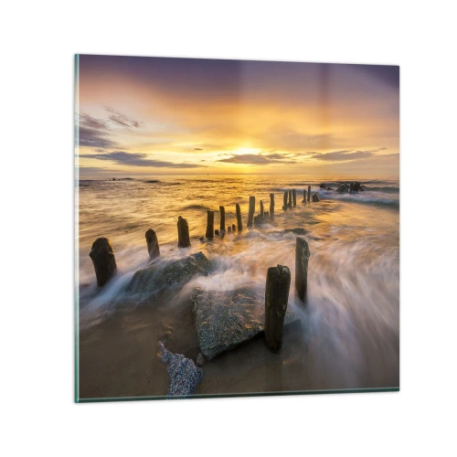 Obraz na szkle - Surowe piękno Bałtyku - 50x50 cm