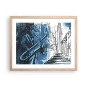 Plakat w ramie jasny dąb - Miejska rapsodia - 50x40 cm