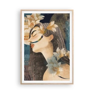 Plakat w ramie jasny dąb - Baśń o królewnie z liliami - 70x100 cm
