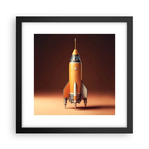 Plakat w czarnej ramie - Zaczyna się od marzenia - 30x30 cm