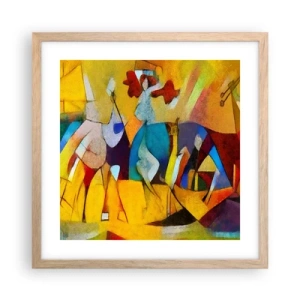 Plakat w ramie jasny dąb - Słońce - życie - radość - 40x40 cm