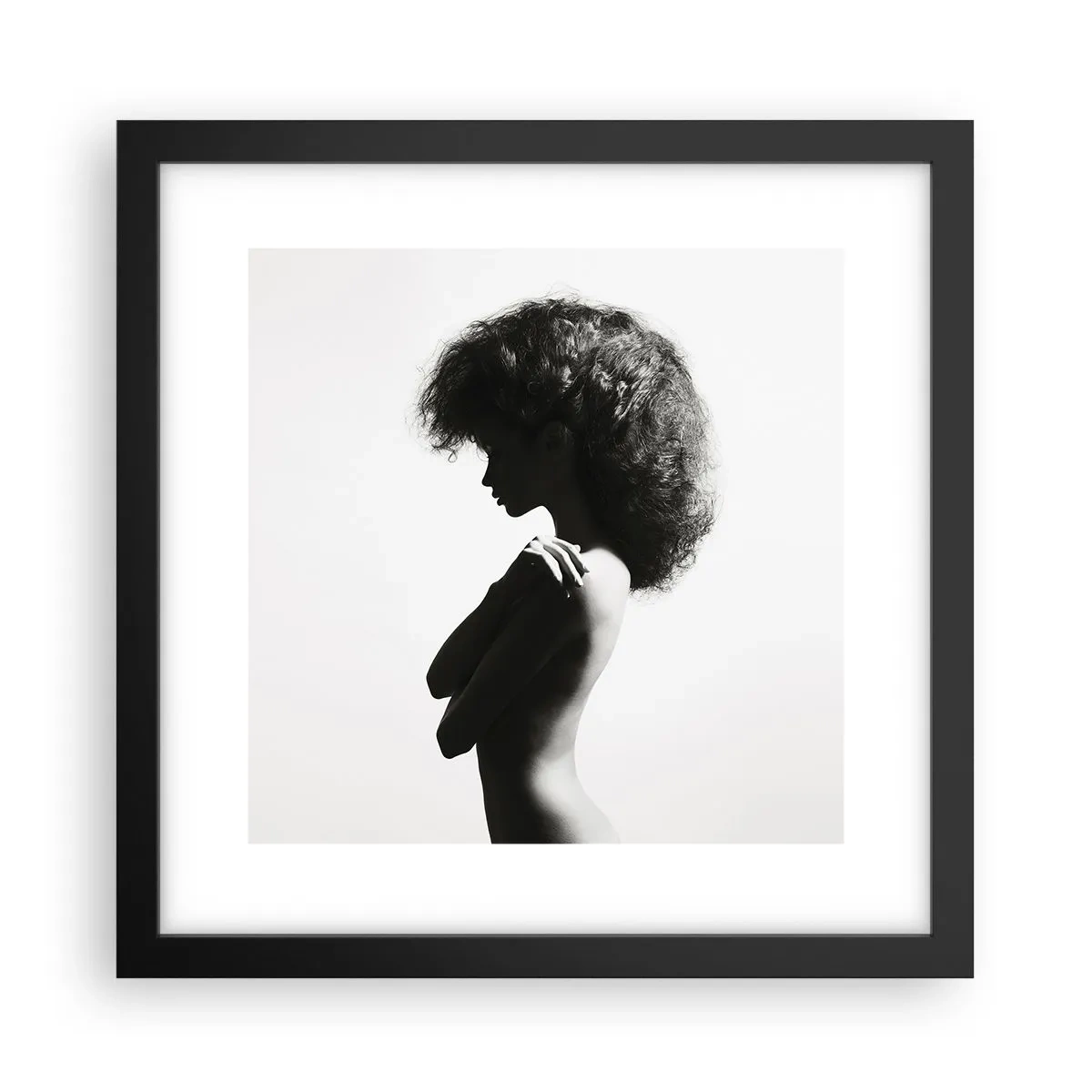 Plakat w czarnej ramie - Jak kwiat na smukłej łodydze - 30x30 cm