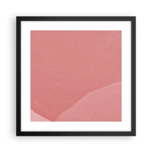 Plakat w czarnej ramie - Organiczna kompozycja w różu - 40x40 cm