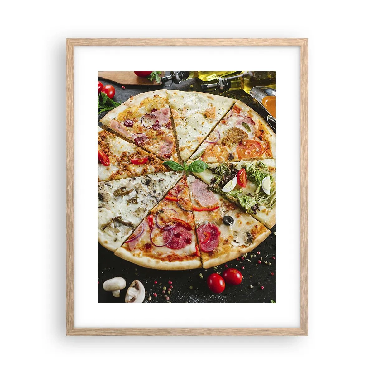 Plakat w ramie jasny dąb - Wachlarz smaków - 40x50 cm